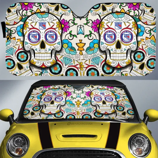 Discover New York Rangers Car Sun Shade, Car Accessories