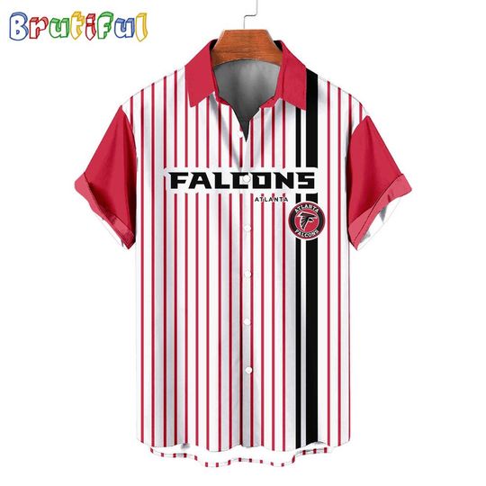 Atlanta Falcons Retro Mascot Line Summer Beach Hawaiian Shirt