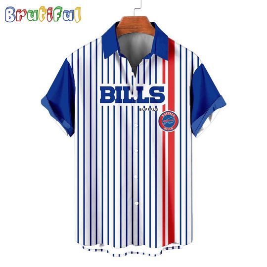 Discover Buffalo Bills Retro Mascot Line Summer Beach Hawaiian Shirt