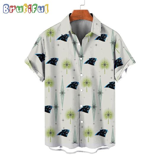 Carolina Panthers Football Team Logo Funny Aloha Hawaiian Shirt
