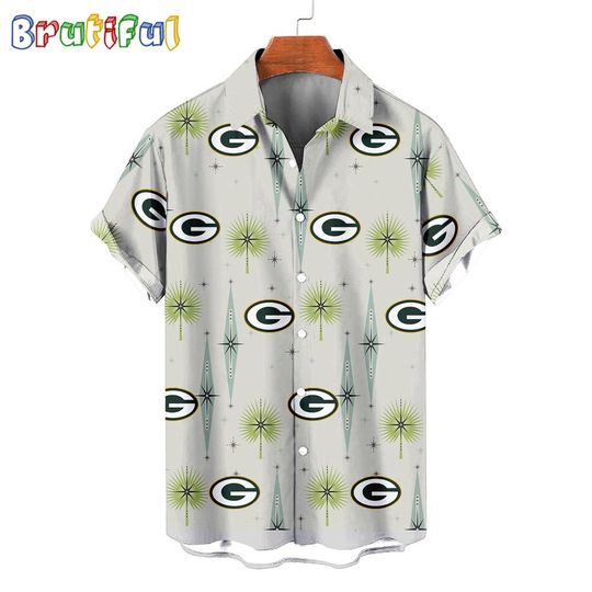 Green Bay Packers Football Team Logo Funny Aloha Hawaiian Shirt
