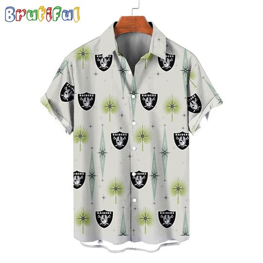 Las Vegas Raiders Football Team Logo Funny Aloha Hawaiian Shirt