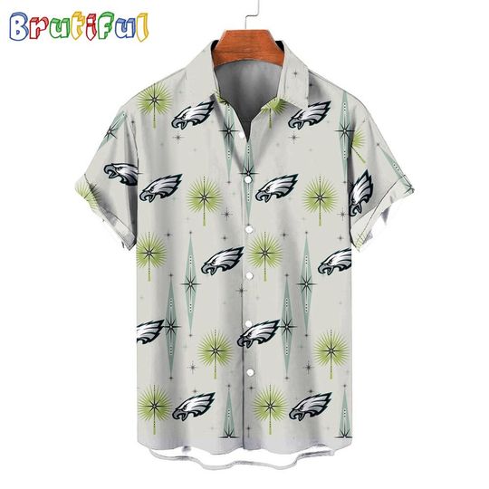 Philadelphia Eagles Football Team Logo Funny Aloha Hawaiian Shirt