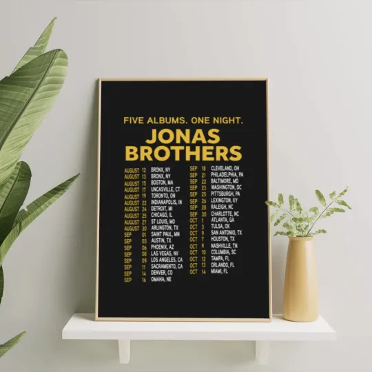 Jonas Brothers 2023 Tour Music Concert Poster, Jonas Brother Merch