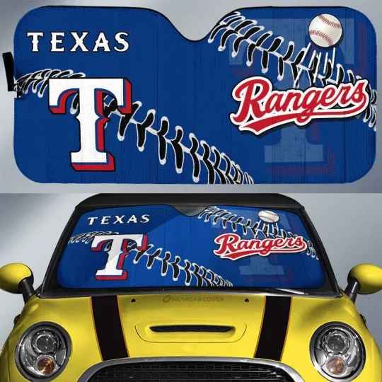 Texas Rangers Car Sun Shade, Car Accessories