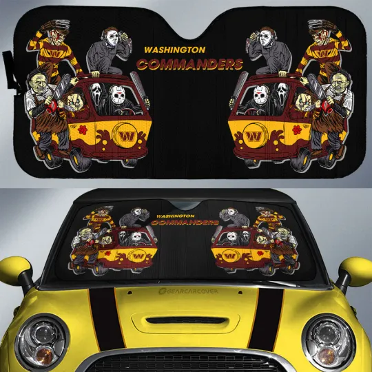 Washington Commanders Car Sun Shade, Car Accessories