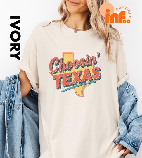 Discover Choosin Texas Rope Script T-Shirt, Western Graphic, Country Top, Song Lyrics Shirt, Rodeo Top, Western Top