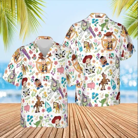 Discover Disney Toy Story Magical Castle Woody Buzz Lightyear Summer Aloha Hawaiian Shirt