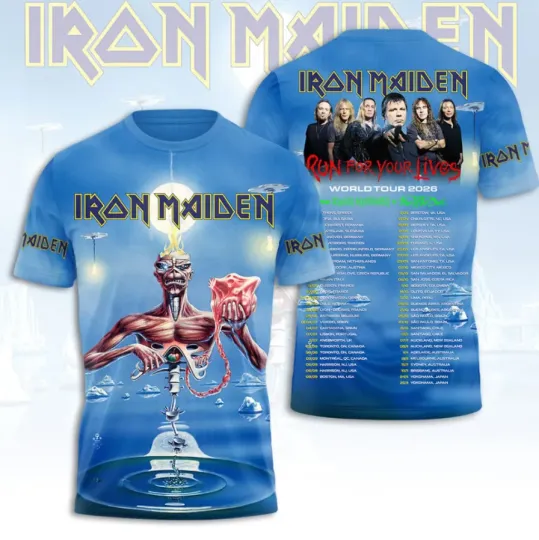 Discover 1Iron Maiden1 2026 World Tour 3D T-shirt All Size