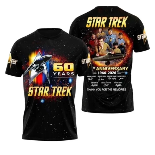 Discover Sci-Fi Space Explorer 60th Anniversary 3D T-Shirt Unisex Gift for Fans