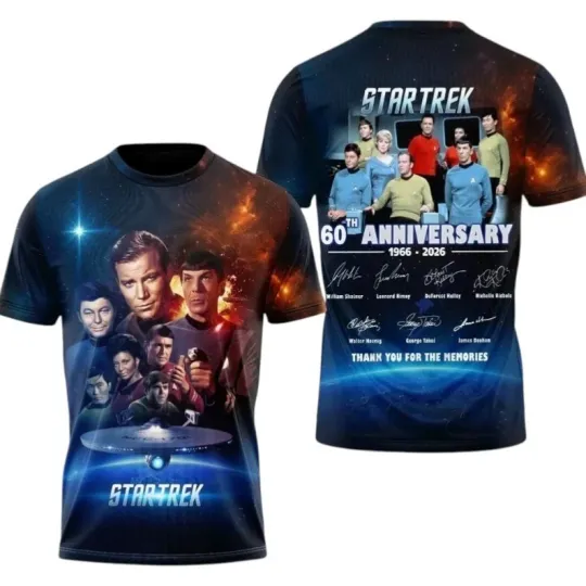 Discover 2026 60th Anniversary Sci-Fi Space 3D AOP Graphic T-Shirt Fan Gift