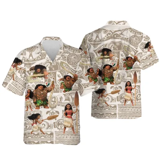 Discover Disney Moana And Maui The Ocean Is Calling Summer Vacation Hawaiian Shirt