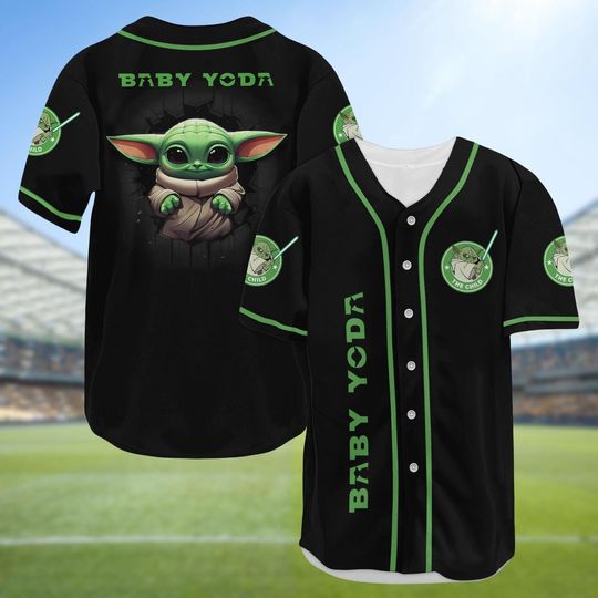 Discover Baby Yoda Baseball Shirt, Grogu Movie Jersey Shirt, The Mandalorian Jersey, Star Wars Fan Gift, Cute Jedi Theme Park Vacation Outfit