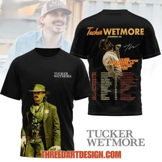 Discover Tucker Wetmore The Brunette World Tour T-Shirt 3D