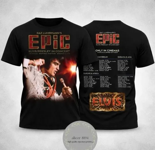 Discover Elvis Presley in Concert 2026 3D T-Shirt Unisex Full Size