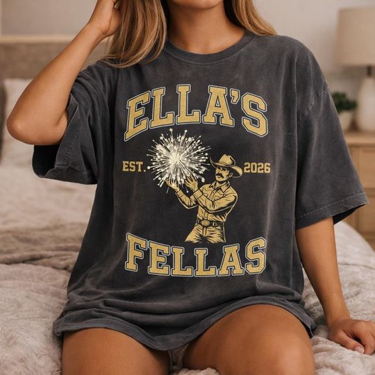 Discover Ellas Fellas Vintage Tee T-Shirt, Matching Squad Friends Gift, Retro Group Outfit Graphic Tee