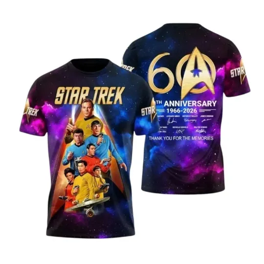 Discover Vintage Space Adventure 60th Anniversary 3D Print T-Shirt