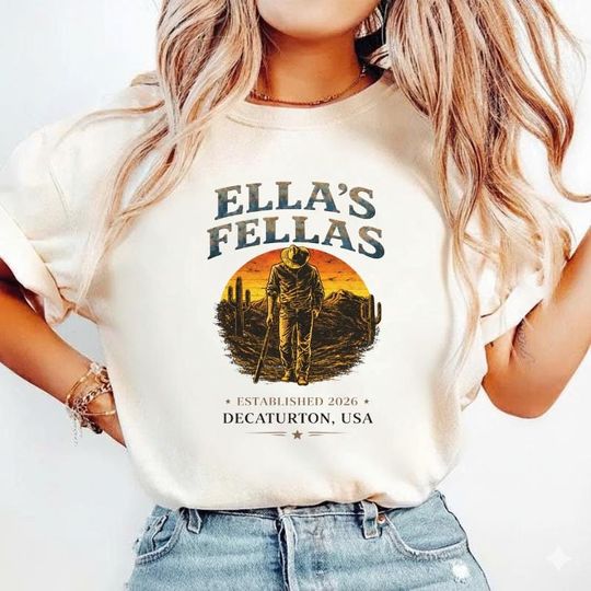 Discover Ella's Fellas Shirt, Ella's Fellas Club Tee, Vintage Cowboy Fan Gear, Gameday Fellas Tshirt Sweatshirt Hoodie, Gildan Unisex Top