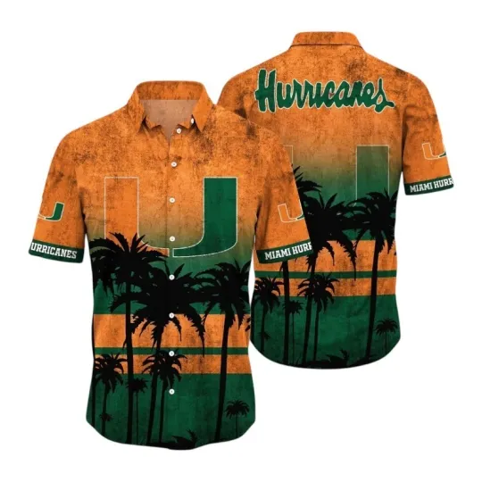 Discover Miami College Football Tropical Hawaiian Shirt Summer Aloha Button Up