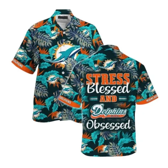 Discover Miami Football Colors Hawaiian Shirt Summer Aloha Button Up Unisex