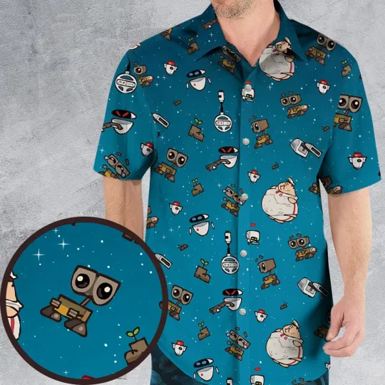 Discover Space Vibes Wall-e Hawaiian Shirt, Gift For Cartoon Lovers
