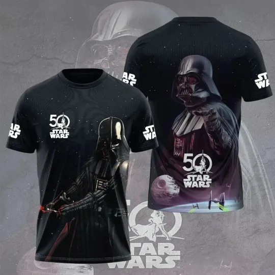 Discover Star Wars 50th Anniversary 2027 3D Apparel Darth Vader T-shirt