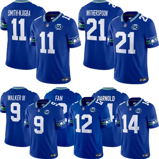 Seahawks 50th Anniversary Game Player Jersey