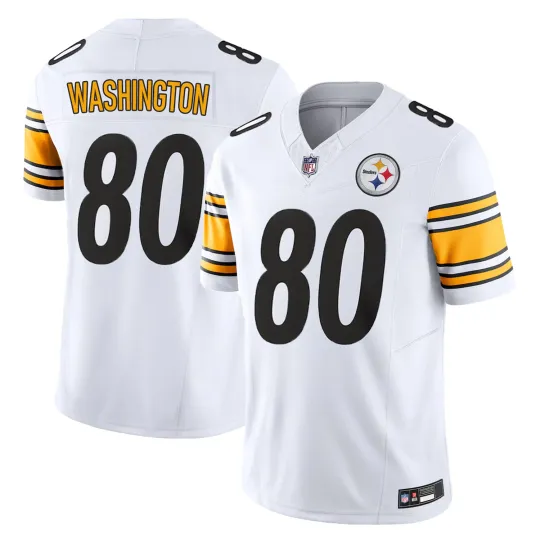 Discover Steeler #80 Darnell Washington 2025 Men's White Game Limited Stitched Jersey
