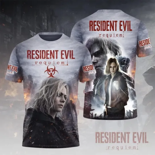 Discover Resident Evil Requiem 3D Apparel Shirt, Hoodie