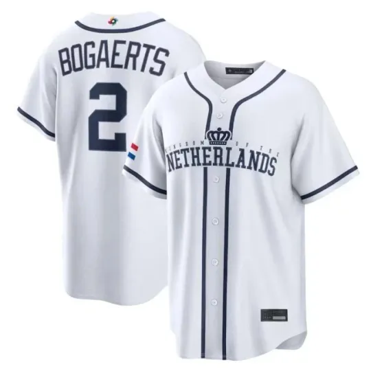 Discover Netherlands Baseball Xander Bogaerts White 2026 World Baseball Classic Jersey