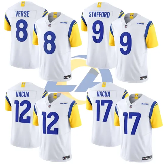 Discover NWT Men's Rams White 2025 Game Player Jersey