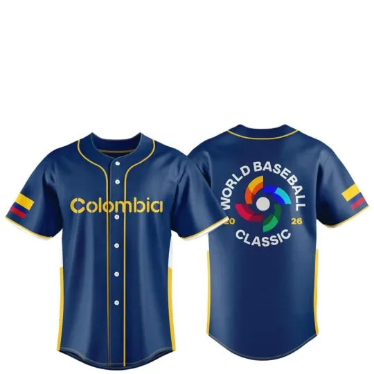 Discover Colombia Team 2026 World Baseball Classic Jersey Print For Fan Gear Multicolor