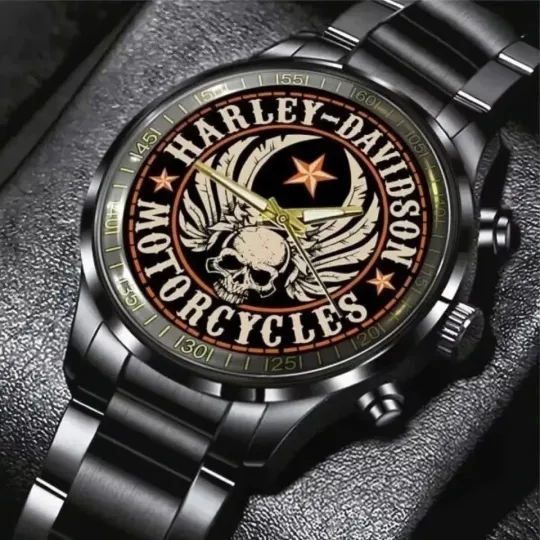 Discover Harley Motor Racing Davidsonn Black Stainless Steel Watch For Men