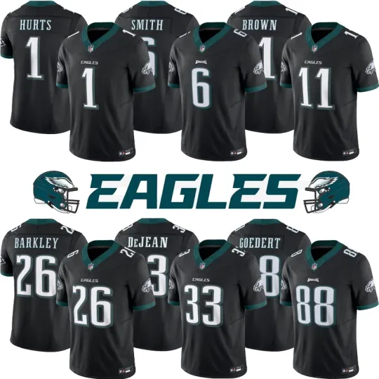 Discover 2025 Men's/Youth Eagles Black Alternate Game Player Jersey