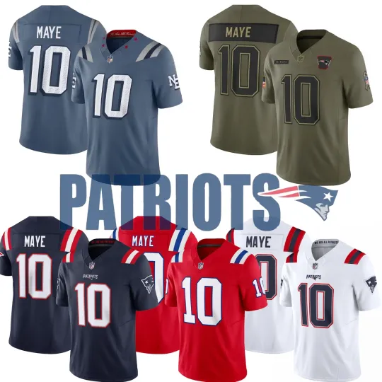 Discover 2025 Men's/Youth Patriots Drake Maye #10 Rivalries Collection Jersey