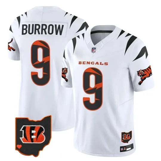 Discover NWT Men's Bengals Joe Burrow #9 White Limited Player Jersey