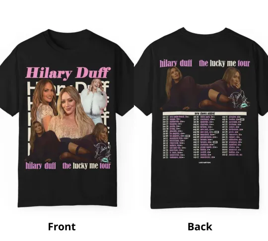 Hilary Duff the Lucky Me Tour 2026 Two Sided T-shirt