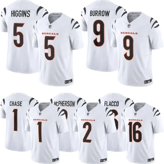 Discover Men's Bengals White 2025 Vapor F.U.S.E. Team Game Player Jersey