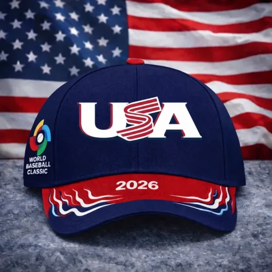 Discover HOT! USA Team W Baseball Classic AOP Cap - Print Hat, One Size