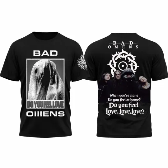 Discover Bad Omens Shirt, Do You Feel Love 2026 Tour - All Over Shirt