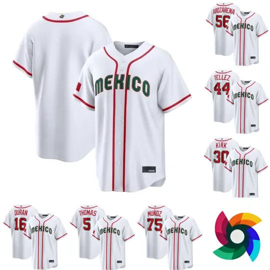 Discover Men's Mexico  Baseball 2026 World Baseball White Classic Jersey