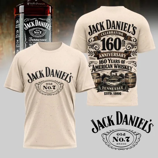 Discover Celebrates 160 Years, Jack Daniel's Tennessee Whiskey All Over Shirt