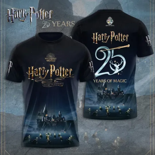 Discover Celebrating 25 Years Of Harry Potter Film Magic In 2026 All Over Shirt