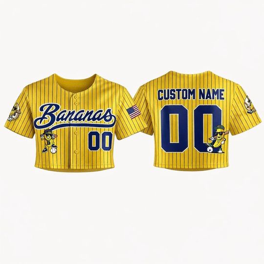 Discover Personalized Let's Go Bananas Croptop Jersey, Bananas Team Croptop Jersey, Funny Bananas Jersey, Gift For Savannah Fan