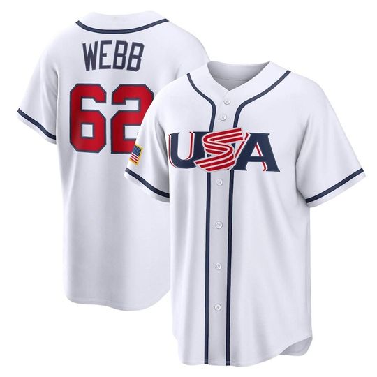 Discover USA Baseball Jersey#62 Logan Webb,Men's/Youth White 2026 World Baseball Classic