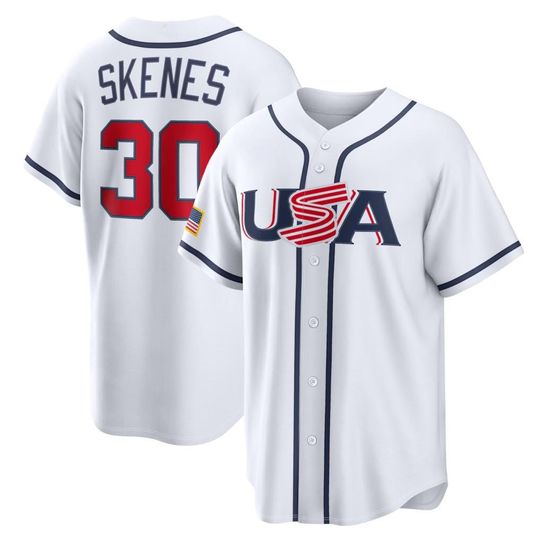 Discover USA Baseball Jersey #30 Paul Skenes,Men's/Youth White 2026 World Baseball Classic