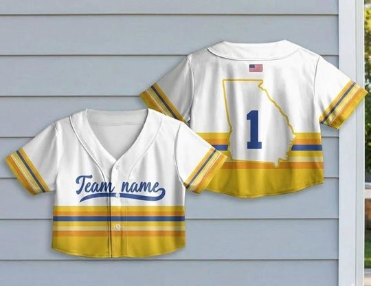 Discover Personalize American Baseball Team Women's Crop Top Jersey, Custom Team Name Number Women Crop Tee, Streetwear Sports Crop Top Gift for her