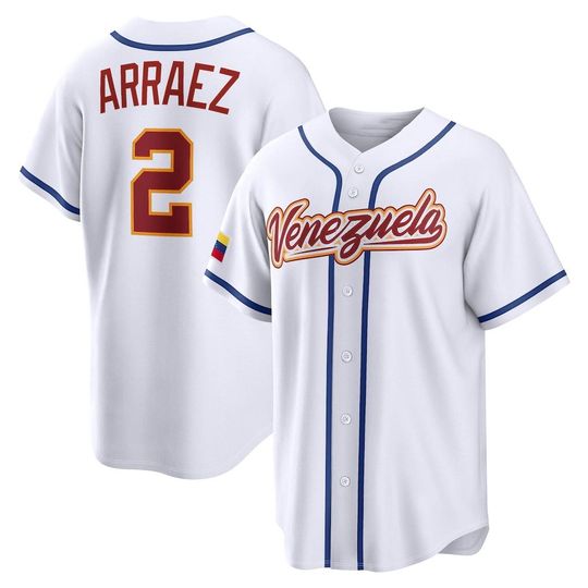 Discover Venezuela  Baseball Jersey# 2 Luis Arraez,Men's/Youth White 2026 World Baseball Classic