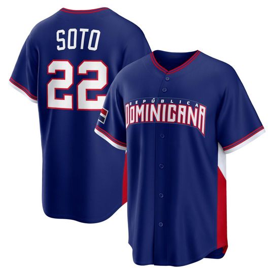 Dominican Republic Baseball Jersey#22 Juan Soto,Men's/Youth Royal 2026 World Baseball Classic
