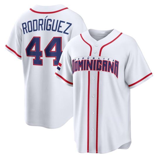 Discover Dominican Republic Baseball Jersey#44 Julio Rodrguez,Men's/Youth White 2026 World Baseball Classic